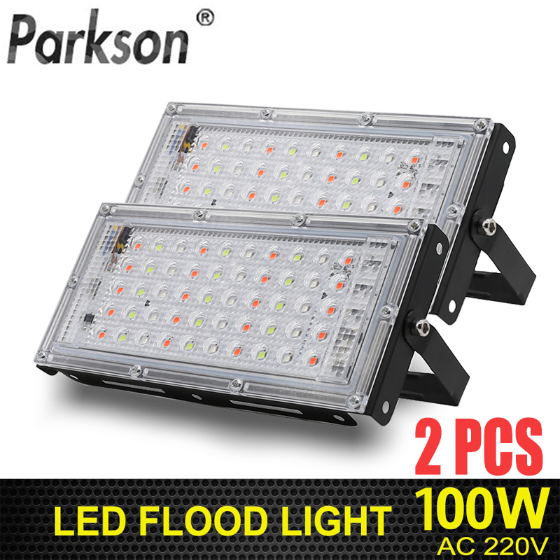 Plant Grow Light Full Spectrum - 2 Peças Holofote LED 50W 100W,