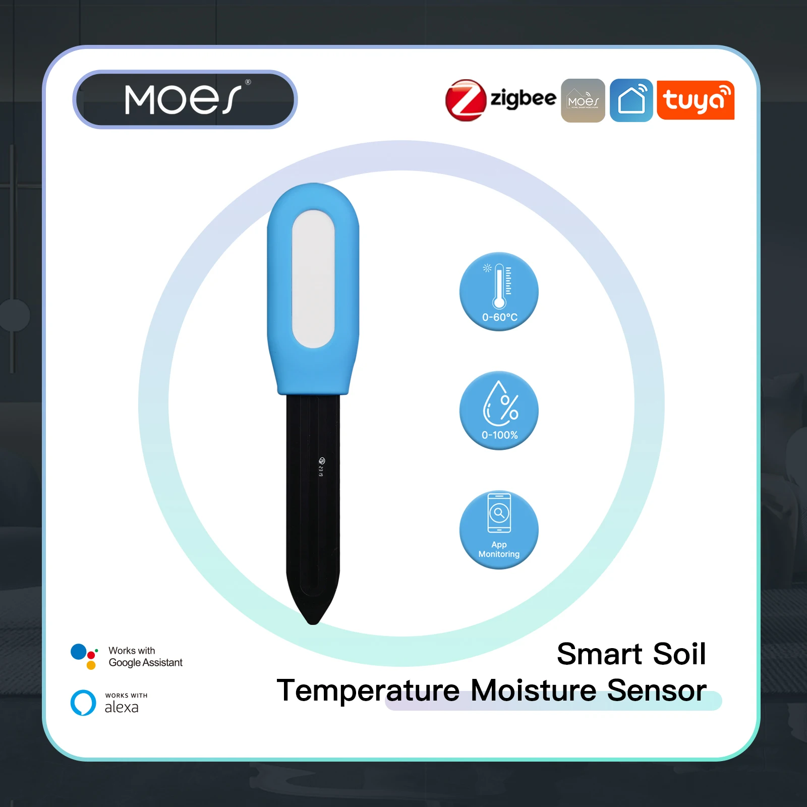 Smart Garden Zigbee - Moes inteligente zigbee medidor de temperatura