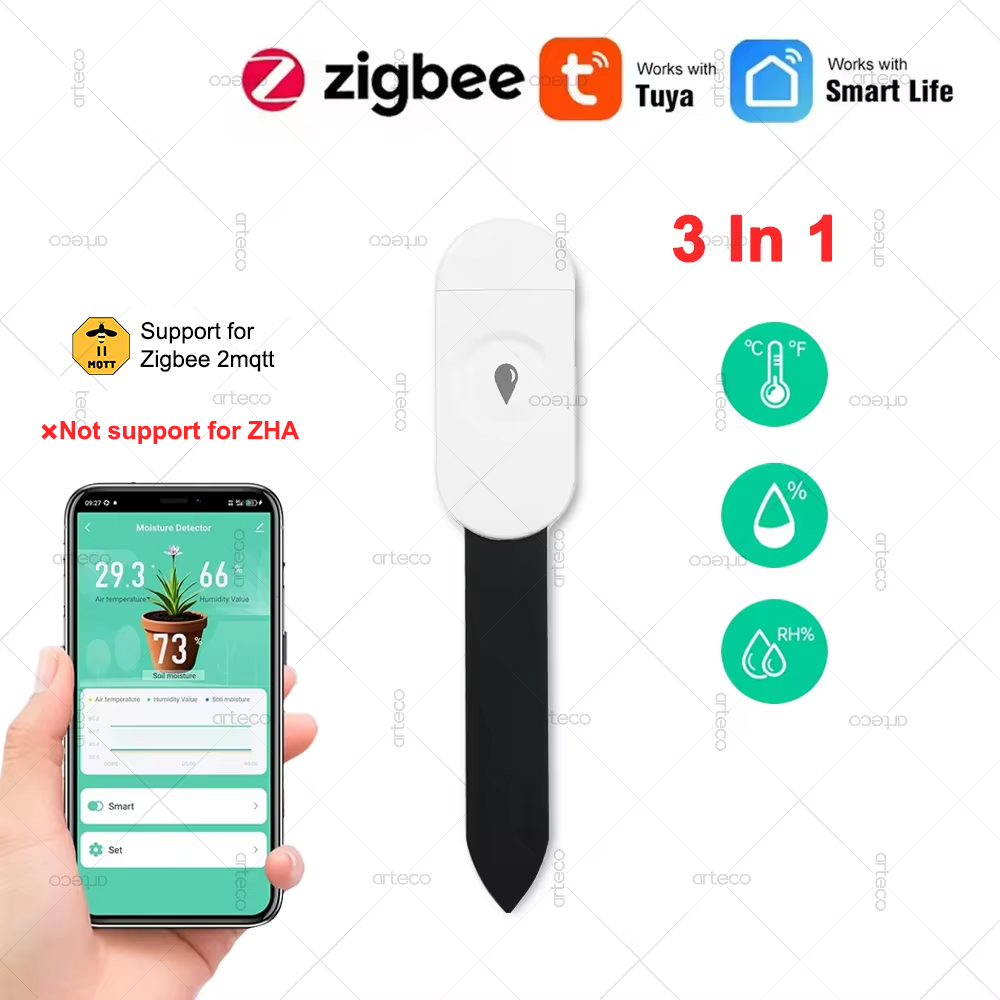 Smart Garden Zigbee - Tuya zigbee temperatura umidade detector de