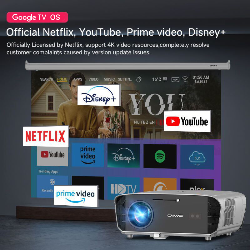 Projetor 4K para Google Smart  - Smart Garden Video avaliação e preço