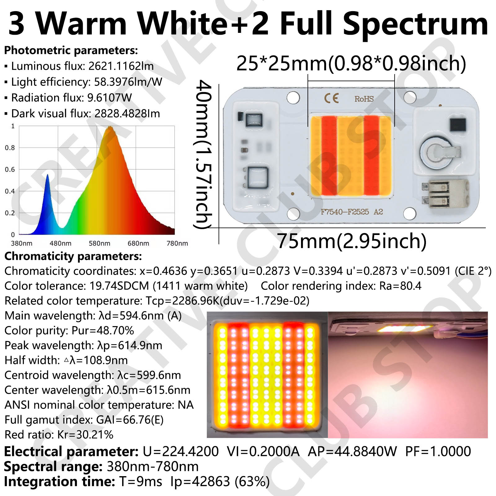 50w led cob chip de soldagem l - Plant Grow Light Full Spectrum avaliação e preço