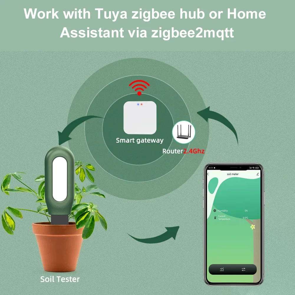 Tester de Solo Inteligente Zig - Smart Garden Zigbee avaliação e preço