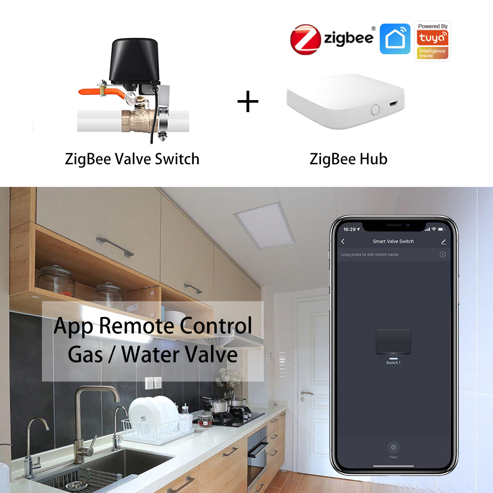 Zigbee água/gás válvula sistem - Smart Garden Zigbee avaliação e preço